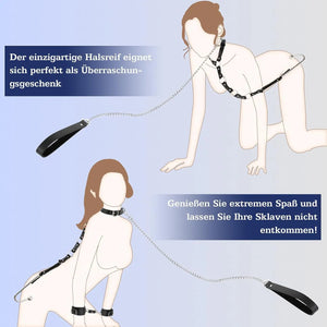 Anal Hook Butt Plug Adjustable Handcuff Collar